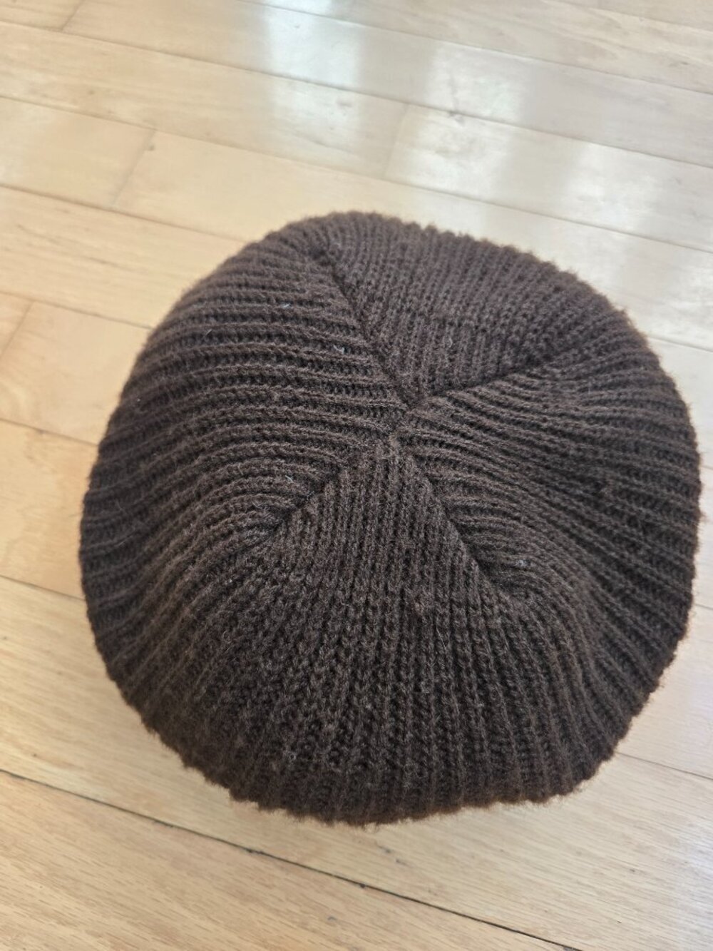 vintage Y2K | whimsy brown monochrome knit tam beanie - Picture 3 of 6